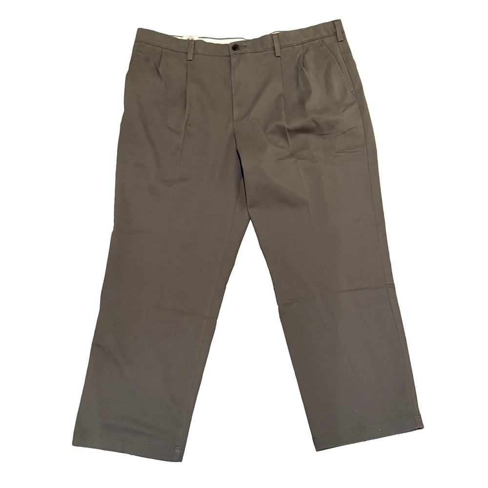 Dockers Easy Khaki Pants Mens 42x30 Brown Classic Fit Pleated Stretch‎ New